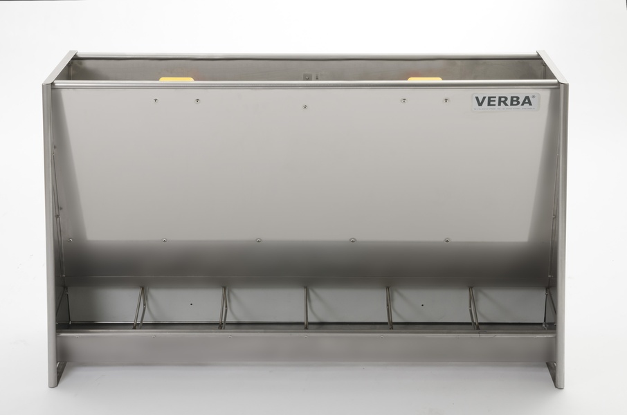 A00-1091 Edelstahl SL673 Edelstahl-Trockenfutterautomattrog für Ferkel Edelstahl-Futtertrog für Ferkel (Trockenfutterautomat)