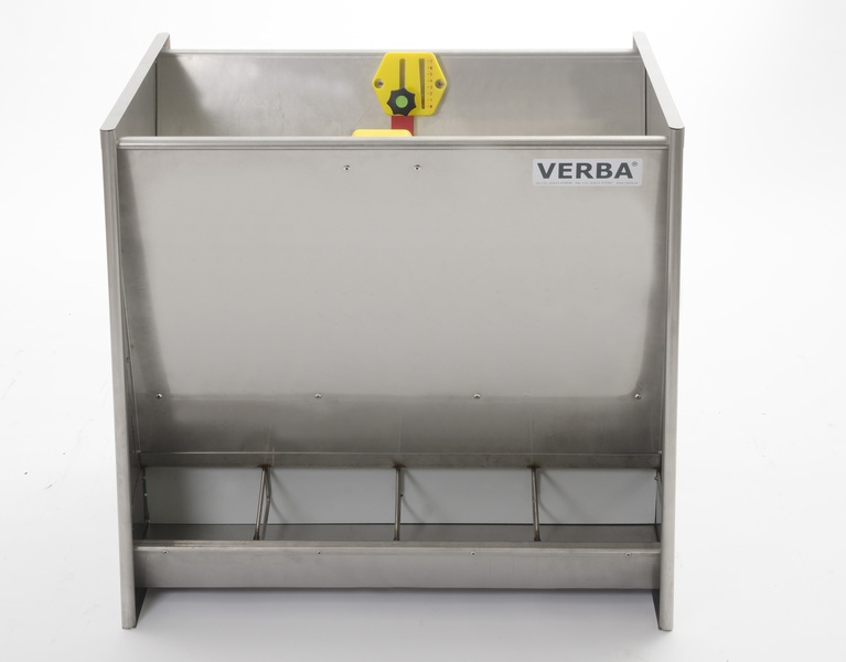 A00-1137 Edelstahl SL473D Edelstahl-Trockenfutterautomattrog für Ferkel Edelstahl-Futtertrog für Ferkel, 4 Fächer