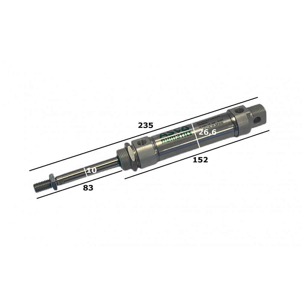 50-mm-Zylinder aus Edelstahl für Variomix Schweinestall-Zylinder 50 mm Variomix