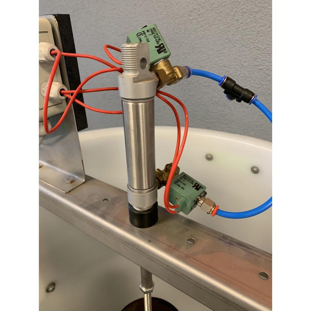Langer Zylinder 50 mm mit Ventilen Langer Zylinder Variomix 50 mm