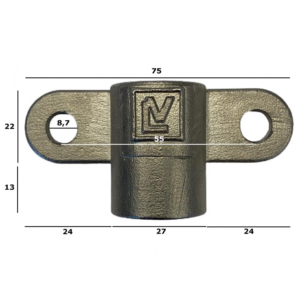 Wandhalterung aus Edelstahl 1/2" 1/2"-Edelstahl-Wandhalterung