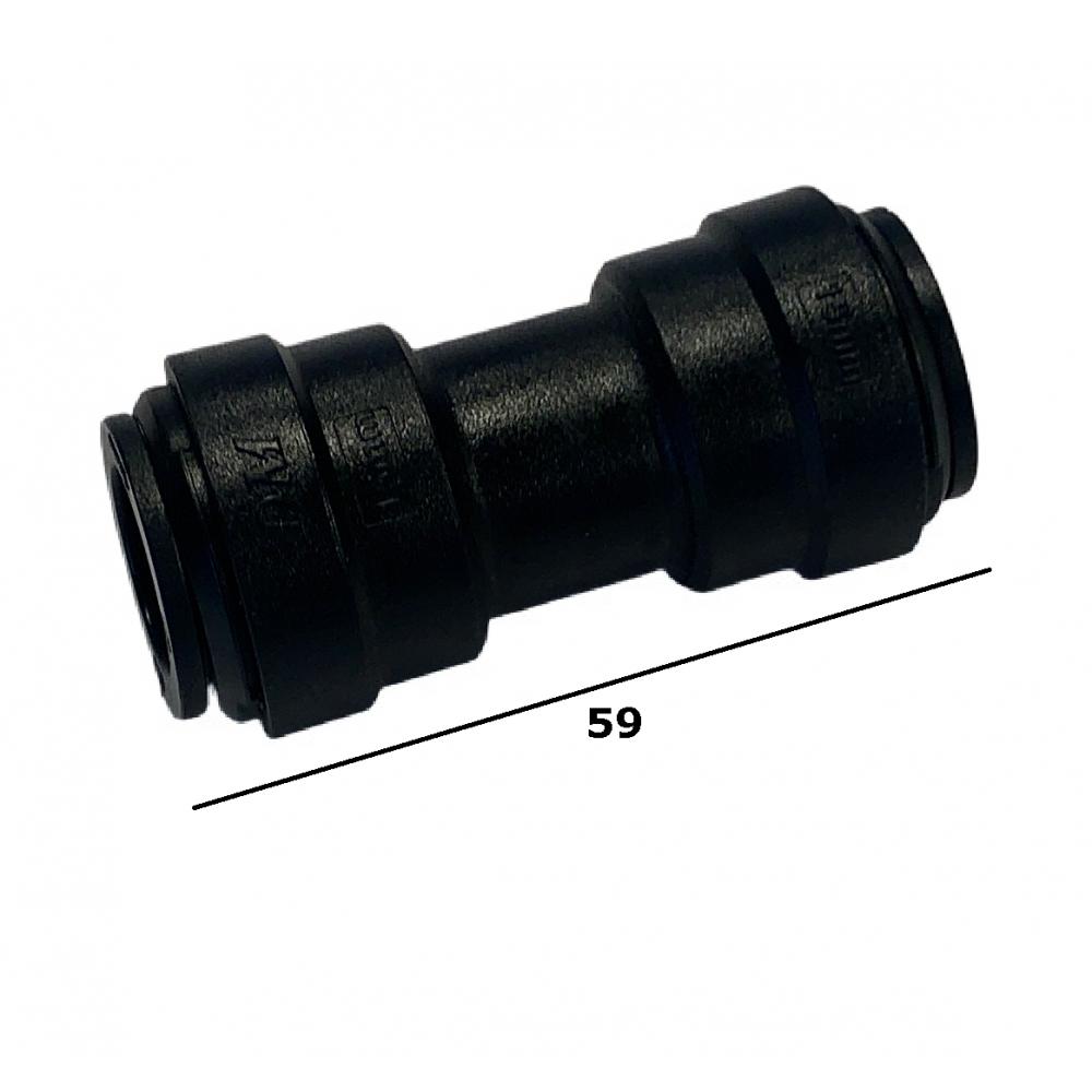 Abmessungen Schnellkupplung für Fußbodenheizung 15 mm 15-mm-Schnellkupplung für Fußbodenheizung 15 mm